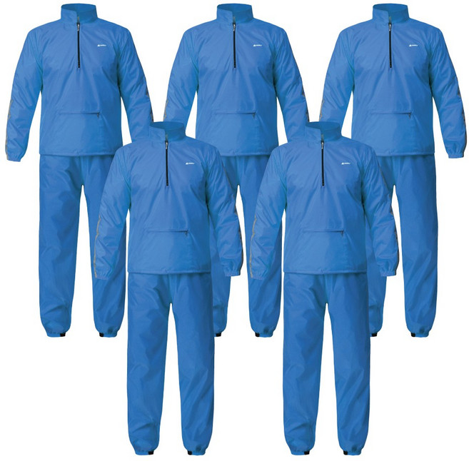 카멜로 피스복 투피스 현장 작업복 생활 방수 작업용 K022-M 블루 투피스 5세트, 5개