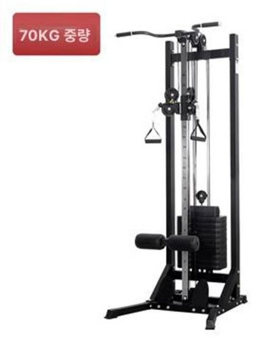 롱풀 시티드로우 케이블머신 헬스장 턱걸이 운동기구 홈짐 삼두 랫풀다운 기구 헬스 운동, 이중 A, 2. 이중 손잡이 풀리 100KG