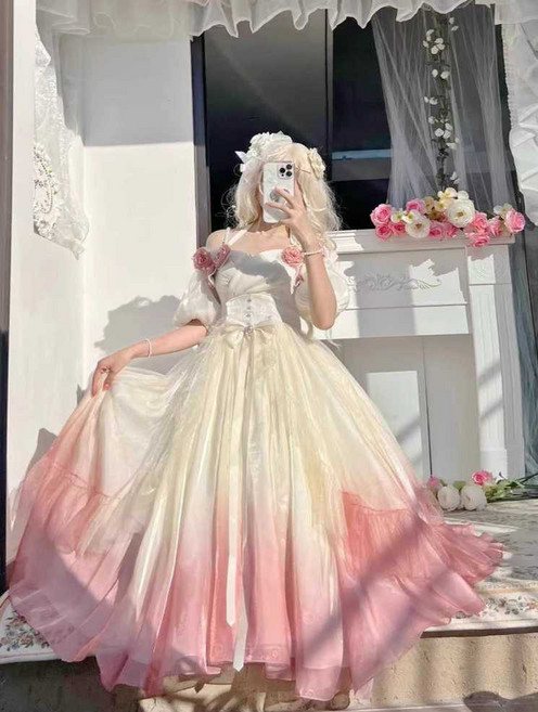 공주 드레스 코스튬 디즈니 스냅 성인 쉬폰 프린세스 컨셉 의상