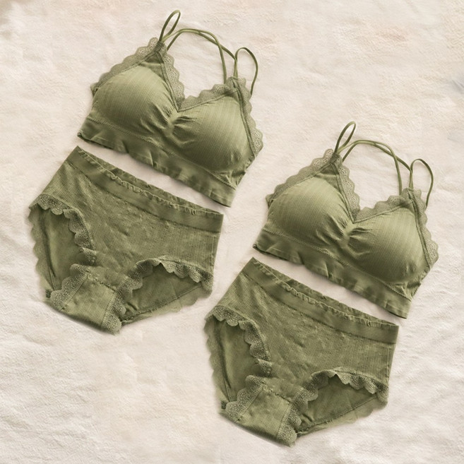 데일리프렌즈 브라팬티 세트 프릴 브라 + 팬티 세트 7종 노와이어 여성 골지 프릴