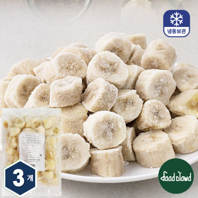 딜라잇가든 베트남산 냉동 바나나 슬라이스 15mm, 3개