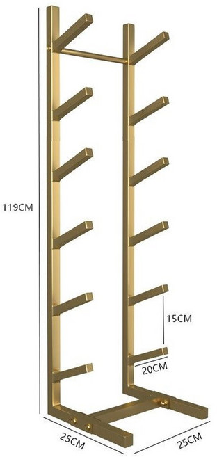 스노우보드거치대 보관대 랙 진열대 디스플레이 정리대, 골드 플로어 25 25 102CM 6단, 1개