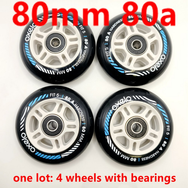 인라인 스케이트 롤러 80MM 소재 바퀴 76MM 로트 72MM, 80MM 80a, 1개