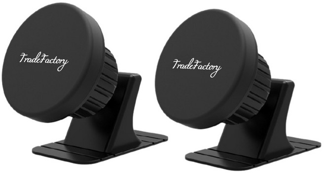 트레이드팩토리 찰싹 차량용 탭 태블릿 자석 거치대, 초강력 원형 x 2개, 1개