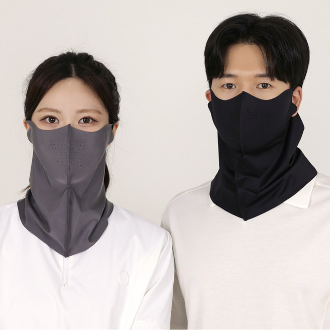 라루엘 쿨링 썬가드 스포츠 마스크 자외선 차단 1+1, 2개, 블랙 + 그레이