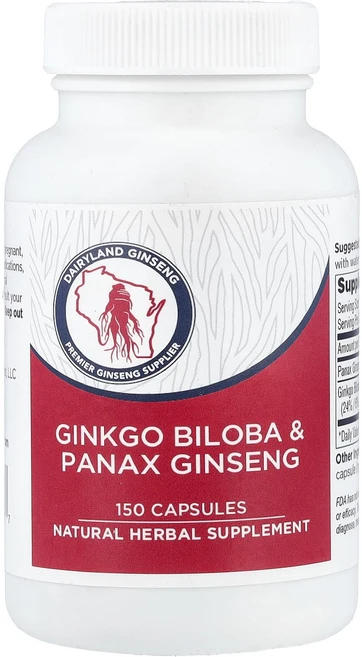 새해 첫좋은선물 Dairyland Ginseng 은행나무 및 인삼 캡슐 150정 제대로 할인합니다, DairylandGinseng은행나무및인삼캡슐150정, 1개 - 쿠팡