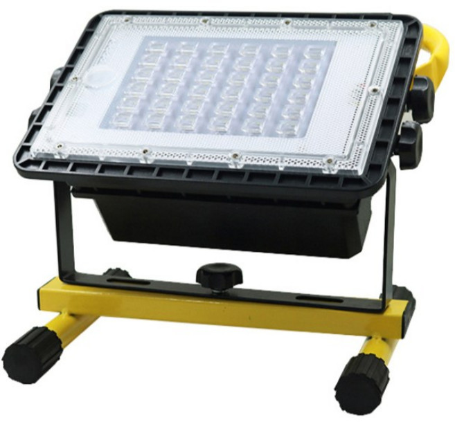 담스플러스 산업용 투광기 삼각대 거치 작업등 C타입 USB 작업등 18650 배터리 조명 비상등 겸용 작업 조명 야외용 방수 조명 고출력 LED 투광기 4단 밝기조절, 1개