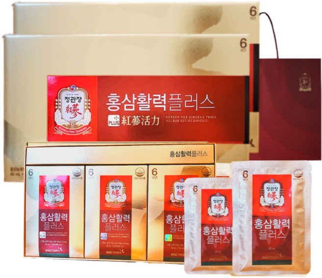 정관장 6년근 홍삼정 홍삼활력 프리미엄 30세트 1200ml 부모님 추석 명절 선물세트(보자기포함) 1개, 1.2L, 2개