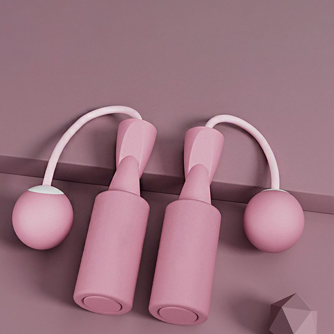 줄없는 홈트 노라인 줄넘기 무선, 핑크, 1개