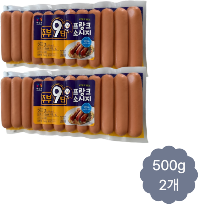 목우촌 주부9단 프랑크 소시지 500g x 2개