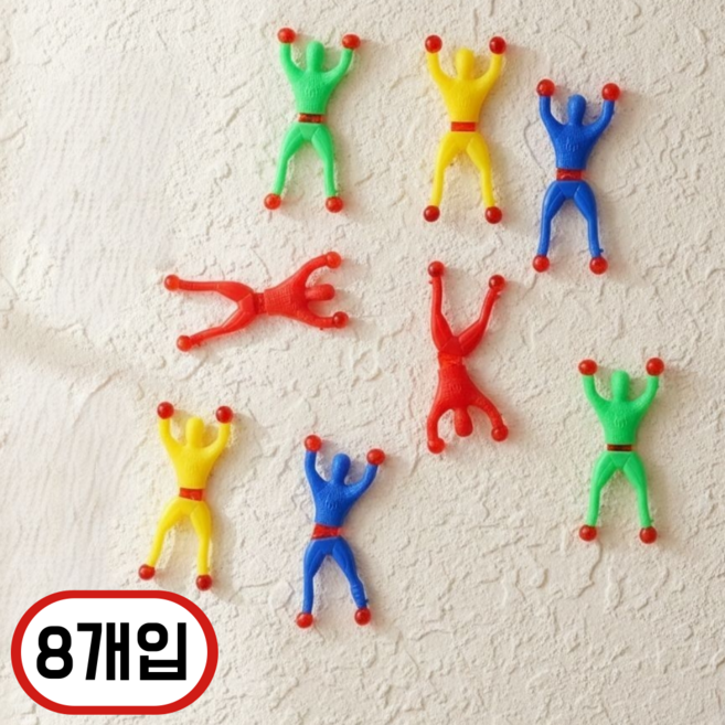 조이데이 벽타기 찐득이 스파이더 장난감, 8개, 혼합