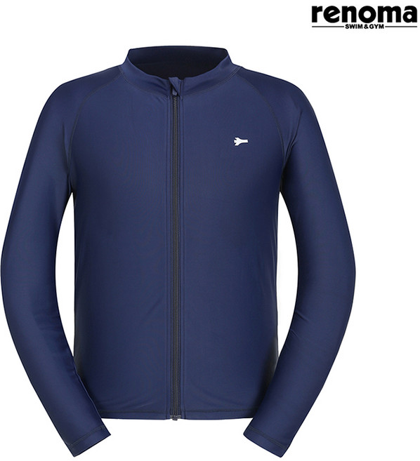 레노마수영복 남성 심플 집업 래쉬가드 상의 네이비 (RN-TS2E701_NV)