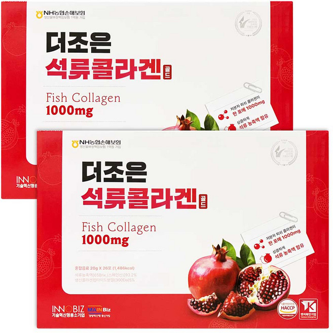 더조은 석류 콜라겐 젤리 스틱형, 520g, 2개