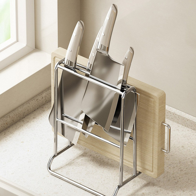 홈바내쓰 스텐 칼꽂이 도마 거치대 칼도마꽂이, 1개