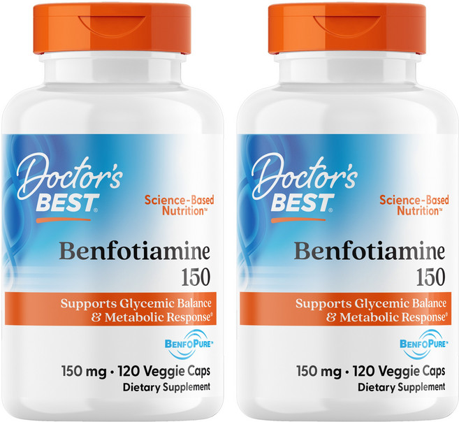 Doctor's BEST 苯磷硫胺素食膠囊 150mg, 120顆, 2瓶