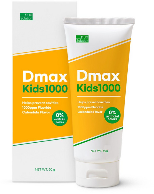 듀오솔루션 디맥스 키즈 1000 어린이 불소 치약 1000ppm, 60g, 1개
