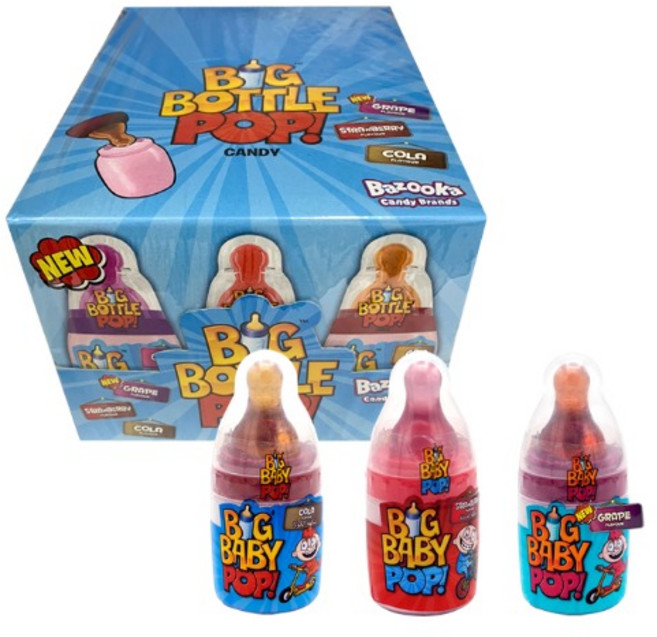 바주카 빅보틀팝 캔디 32g 12 젖병캔디, 12개