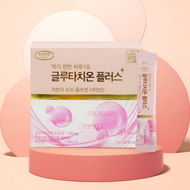 [슈퍼HOT][에버그린] 글루타치온 플러스 (3g x 60포), 60개, 3g