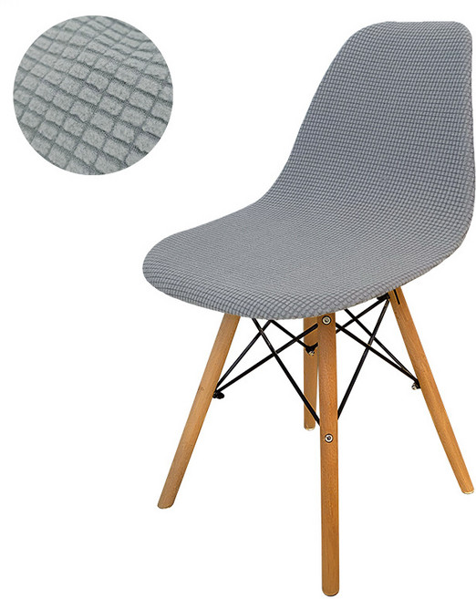 조이누리 스판 고탄력 의자커버 2p 4p, 2개, 연그레이