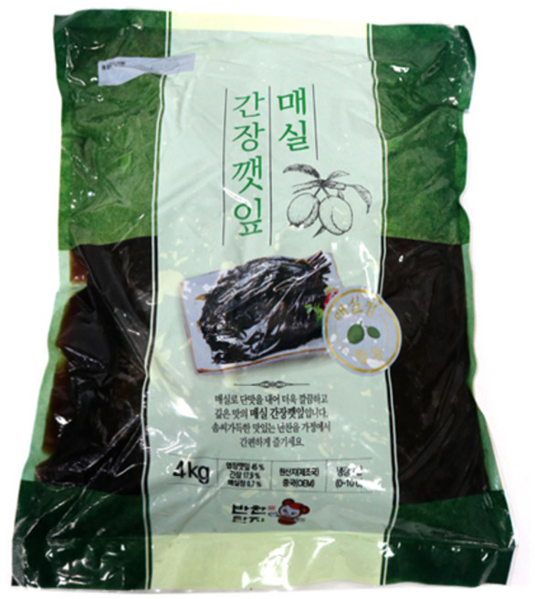 반찬단지 매실간장깻잎4kg 4개 1박스, 4kg