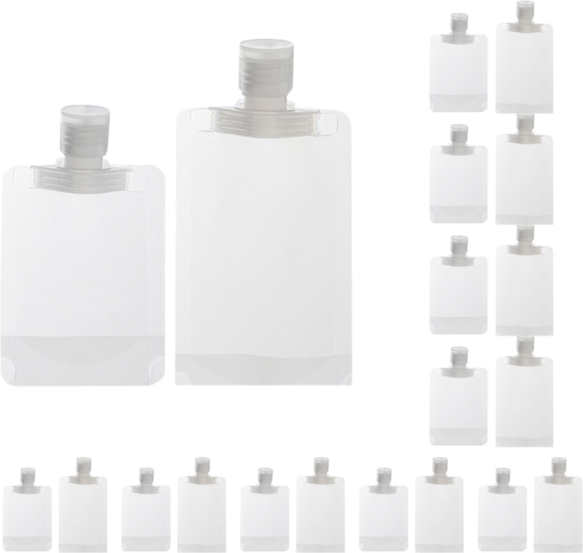 멜팅마켓 여행용 소분 파우치 튜브 용기, 20개, 30ml+50ml