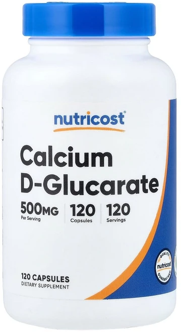 뉴트리코스트 칼슘 D-글루카레이트 500mg 캡슐, 1개, 120정 - 쿠팡