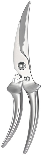 인티몰 본컷 스테인리스 절삭력 초강력 다용도 뼈가위 캠핑 자동개폐 잠금형 주방, Silver, 1개