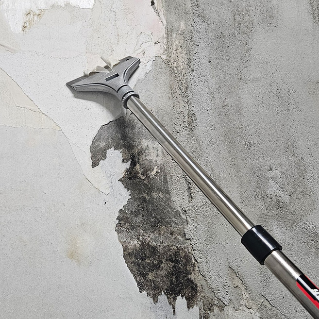 피스카 스크래퍼 2단 40~60cm + 컷터 칼날(특대) (헤라 껌 스티커 바닥 벽 이물질 제거), 1개