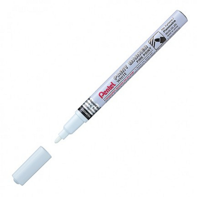 PENTEL 飛龍 白色油漆筆, 1個, 細字MSP10-W