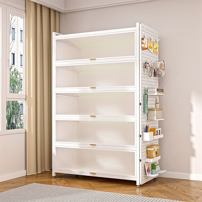 家用帶門防塵儲物櫃 書櫃 多層落地, ☆洞洞板需單獨購買☆