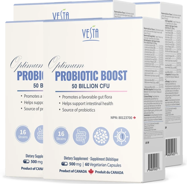 [캐나다본사 빠른직구] 베스타 프로바이오틱스 500억 CFU 고함량 유산균 60캡슐 2개월분 보장균수 500억, 4박스, 60정 - 쿠팡