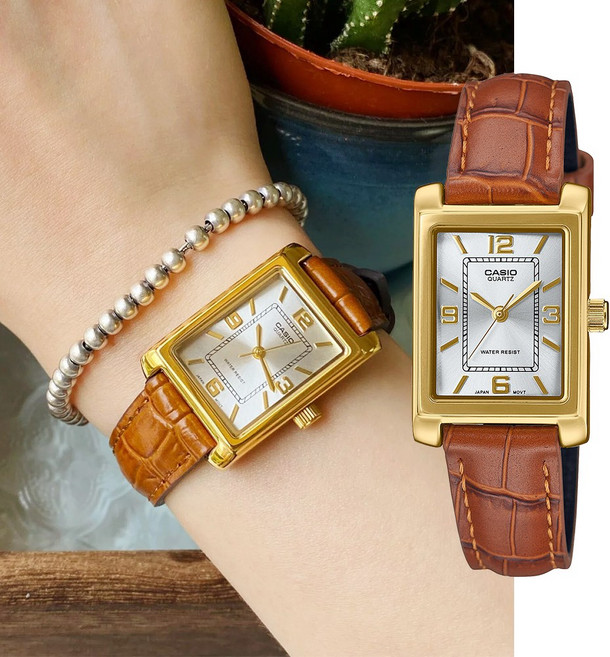 백화점AS가능 카시오 스퀘어 클래식 여성 메탈시계 LTP-1234