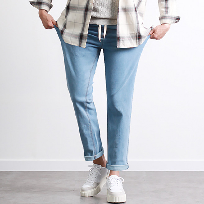 투뎃 남성용 울트라 슈퍼 스판 7컬러 밴드 데님 팬츠