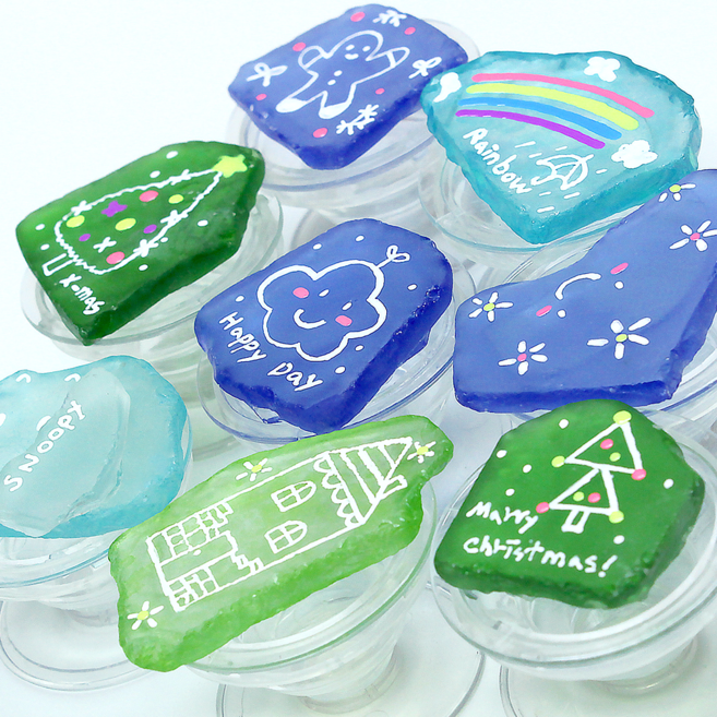 아트앤허그 벌크 업사이클링 바다유리 핸디톡 만들기 10개입 핸드폰 글라스아트, 그린가든, 1세트, 선택안함