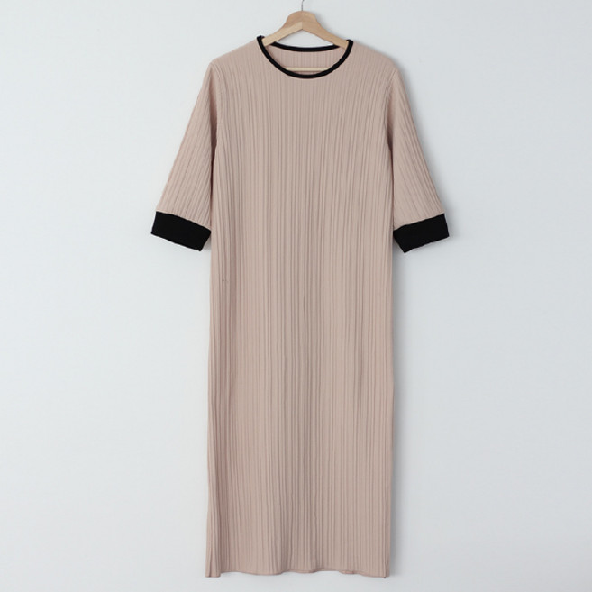 봉봉스토리 웨이브니 시보리주름 롱원피스 여성 빅사이즈