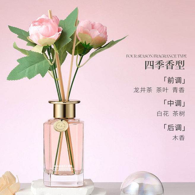 絲花語祕境無火香薰185ml 梔子花香調室內持久留香臥室擺件, 2#四季香型:如图