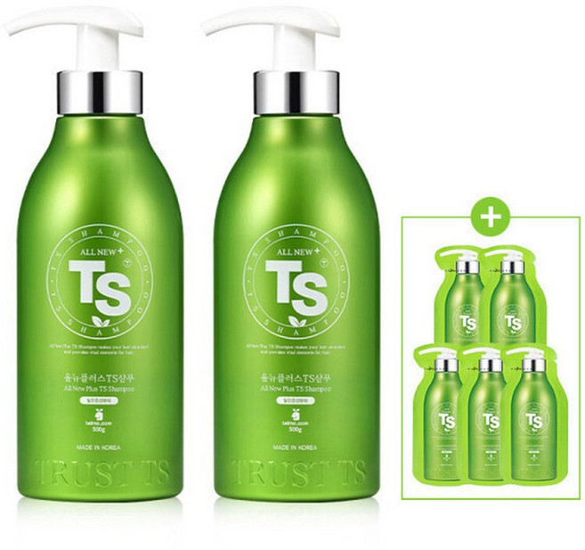 올뉴플러스 TS 샴푸 500ml 티에스 탈모 완화 + TS샴푸 6g x 5개, 1세트