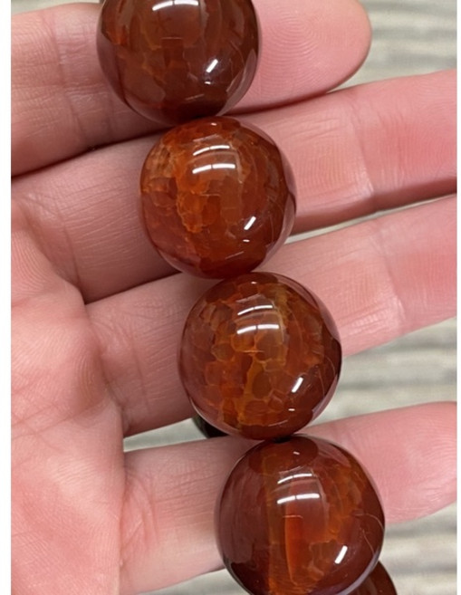 天然黃金紅龍麟 20.2mm 大米霸氣款手珠, 1個