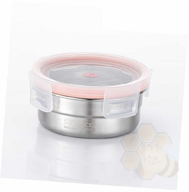 원형밀폐용기 300ml 스테인리스반찬통 사각스텐밀폐용기
