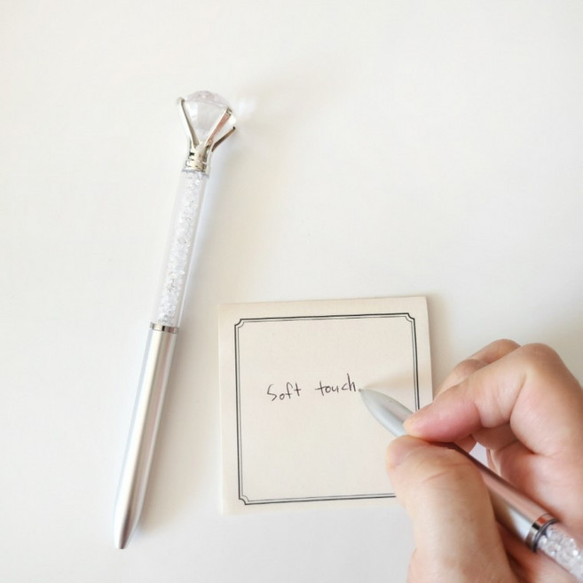 큐빅 보석볼펜 크리스탈볼펜 실버, 1개, 상세페이지 참조