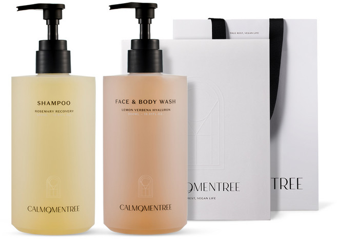 캄모멘트리 로즈마리 탈모완화 샴푸&레몬버베나 보습 바디워시 세트 (500mlx2), 허브 워시 기프트 세트, 1세트, 500ml