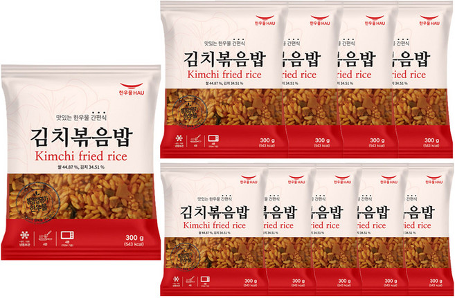 한우물 김치 볶음밥, 10개, 300g