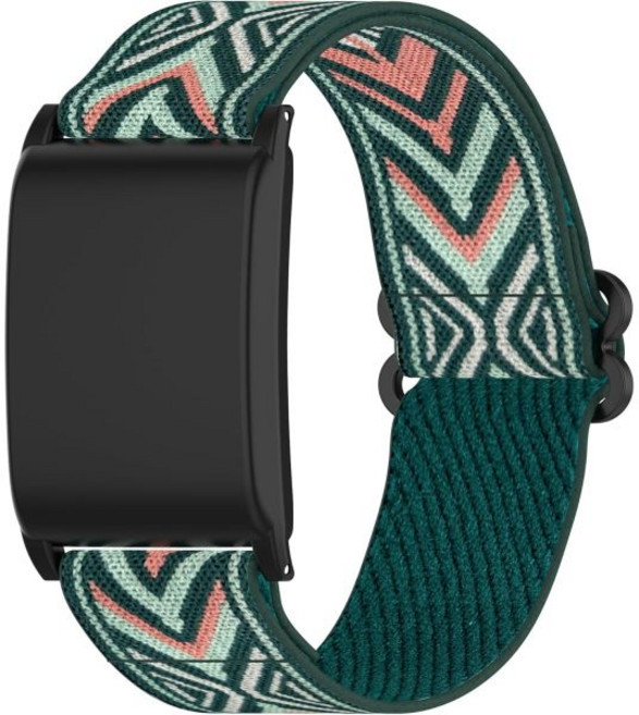 WHOOP 5.0 Life MG/5.0 Peak/5.0 One/WHOOP 4.0 피트니스 및 활동 추적기용 탄성 교체 시계 밴드 조절식 손목 밴드와 호환되는 나일론, Green arrow