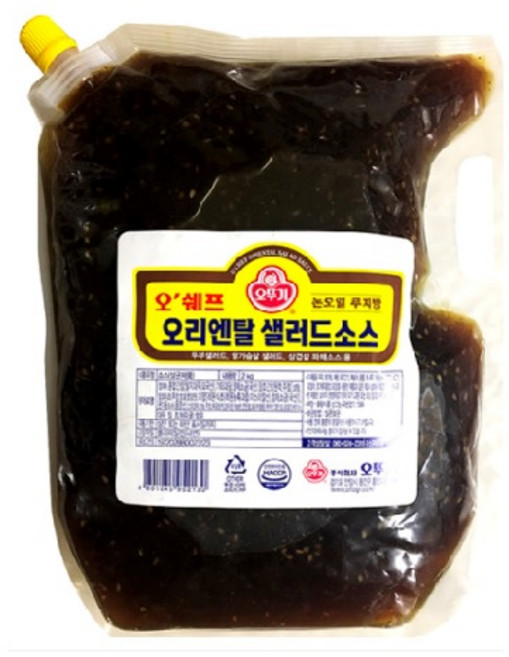 오뚜기 오쉐프 오리엔탈셀러드소스 2kg, 1개