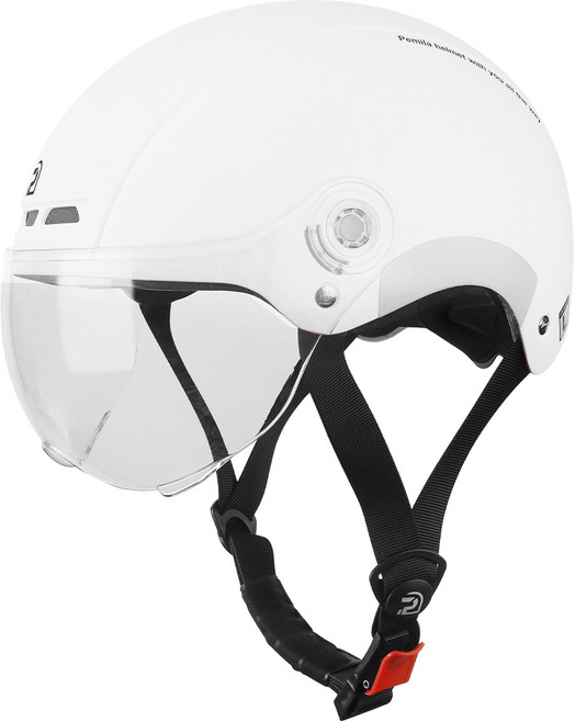 PEMILA 자전거 라이딩 헬멧 초경량 안전 충격흡수 땀배출 남녀공용 사계절 스노우보드 헬멧 겸용 프리미엄 고글 포함, 1개, 화이트+투명 렌즈