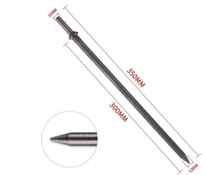 잉가솔랜드 에어뿌레카 에어함마 정비 임팩트 치즐포함, 350mm 뾰족 삽, 1개