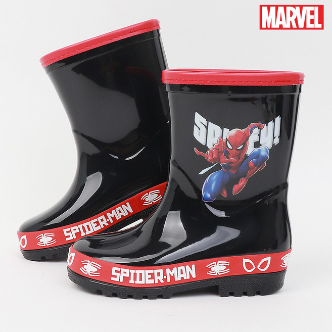 장화 스파이더맨 남아 마블히어로 거미줄 유치원 어린이집 갯벌체험 농장체험 레인부츠