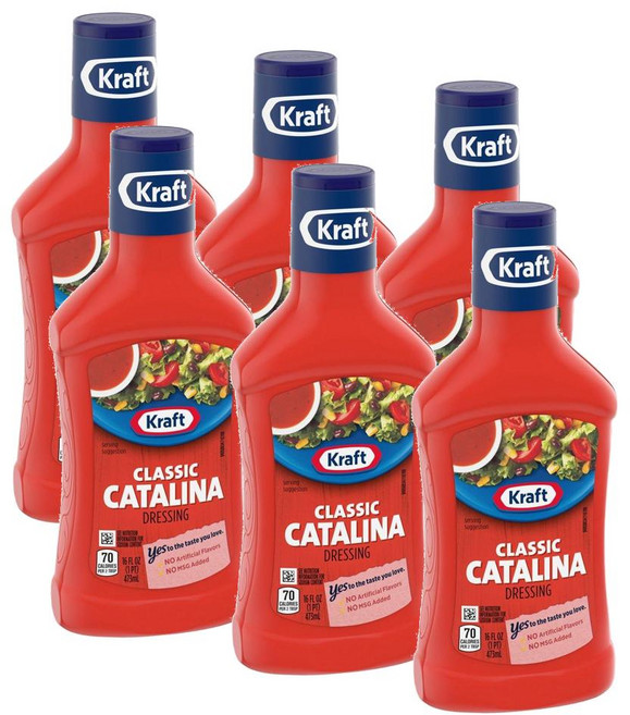 크래프트 클래식 카탈리나 샐러드 드레싱 Kraft Classic Catalina Dressing, 473ml, 6개