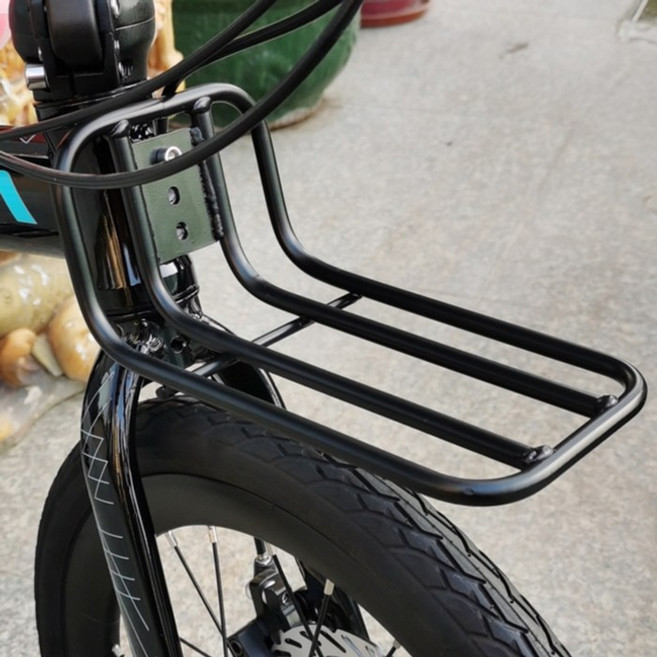 자전거프론트랙 수하물 자전거짐대 앞 앞짐받이 전기자전거 짐받이 미니벨로 사이클링, 블랙, 1개