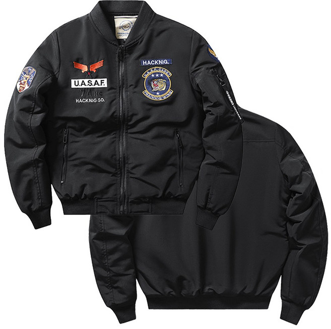 엘마운틴 남성 봄 가을 겨울 웰론 패딩 항공점퍼 와펜패치 방한 방수 블루종 누빔 자켓 잠바 MY25